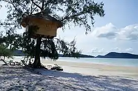 beach tree house at Saracen bay