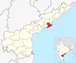 Location of Dr. B. R. Ambedkar Konaseema district in Andhra Pradesh