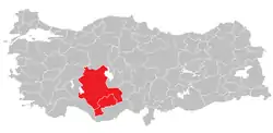 Location of Konya Subregion