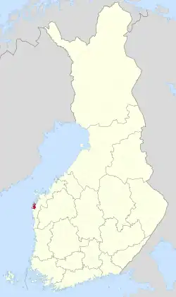 Location of Korsnäs in Finland