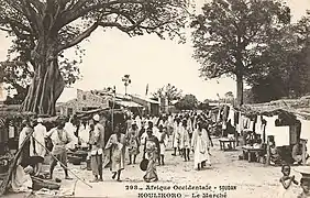 The town's market.