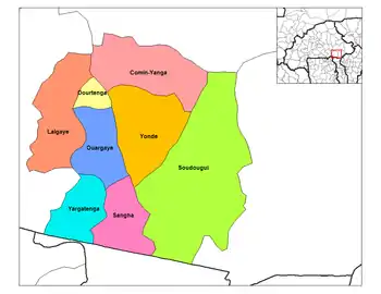 Provincial map of its departments