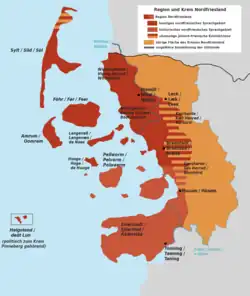 Difference between the historical region and present-day district of Nordfriesland