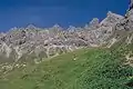 The Krottenspitze and Krottenspitzengrat from the path below the Mädelejoch