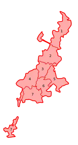 Ternivskyi District marked number "1"