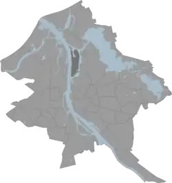 Location of Kundziņsala in Riga