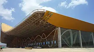 The new terminal under construction in April 2011