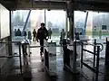 Turnstiles at the Kiltseva Doroha station's vestibule.