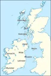 Map of Britain and Ireland