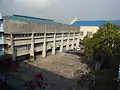 Extension building that houses the library, gymnasium, and faculty offices of the Grade School Department.