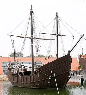 A replica of the Pinta in Palos de la Frontera,Huelva