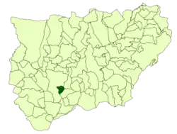 Location of La Guardia de Jaén in relation to province of Jaén