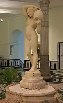 Marble statue based on The Source by Jean Ingres. Statue was formerly on display in Musee du Louvre.