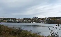 Lac-Etchemin seen from the lake