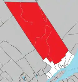 Location within La Côte-de-Beaupré RCM