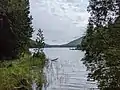 Lac Livernoche from the trail at Camping Lac Saint-Bernard