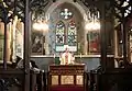 Lady Chapel, Christ Church Southgate (reordered 1905) with wall paintings by Percy Bacon Brothers and windows by Morris, Marshall, Faulkner & Company