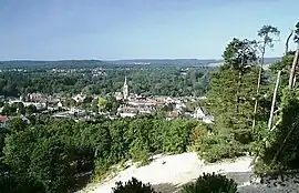 View from the east, looking over the town towards the airfield