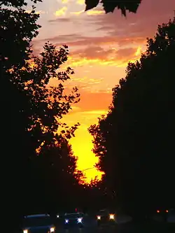 Sunset on Laguna Blvd, Laguna Creek, Elk Grove, California