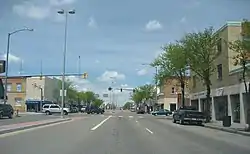 Main Street facing north in downtown Lamar, 2007.