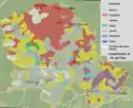 Linguistic structure of Vojvodina by settlements 1910.