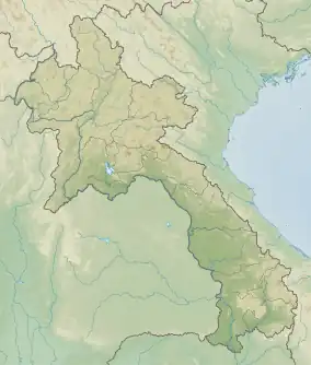 Map showing the location of Phou Den Din National Protected Area