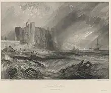 Laugharne Castle, seized by Lord Rhys, along with St Clears and Llansteffan