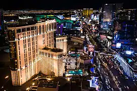 Las Vegas Boulevard facing south and Planet Hollywood Las Vegas