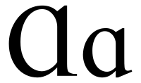 The letter Latin alpha with a script-a shape, as in the International phonetic alphabet