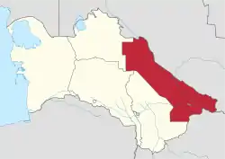 Lebap region in Turkmenistan