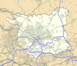 A map of West Yorkshire showing the locations of Cottingley Towers & Cottingley Heights