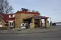 Leeman market. A gas station in Leeman