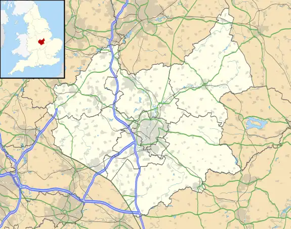 Rowlatts Hill is located in Leicestershire