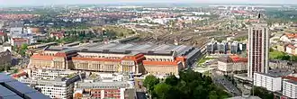 Aerial picture of the station