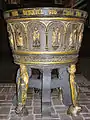 Font in a church at Lenzen, Brandenburg (Germany).