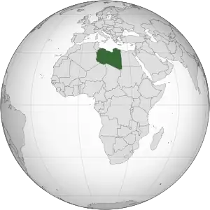 Location of Libya