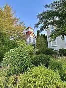 Shipcarpenter Square House with a Sign for a U.S. Life Saving Station