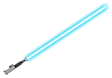 Lightsaber with blue beam