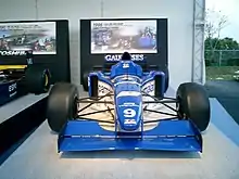 A Ligier JS43 at an exhibition in Suzuka