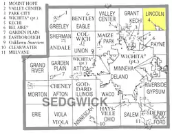 Location of Lincoln Township in Sedgwick County