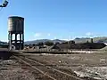 Water tower and turntable at the Linwood station site.