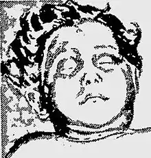 Sketch created from study of morgue photographs to depict an estimation of the victim