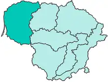 Location of Diocese of Telšiai in Lithuania