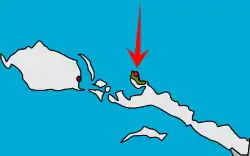 Location of Kavieng Urban LLG in Kavieng District of New Ireland Province in Papua New Guinea