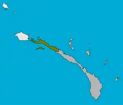 Location of Tikana Rural LLG in Kavieng District of New Ireland Province in Papua New Guinea