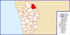 Location of Arcos in the municipality of Vila do Conde