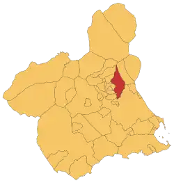 Location in Murcia