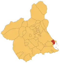 Location in Murcia