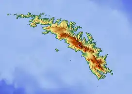 Map showing the location of Christophersen Glacier