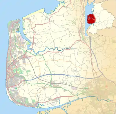 Out Rawcliffe is located in the Fylde